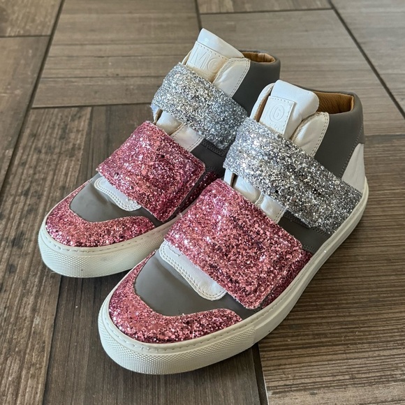 MAISON MARGIELA MM6 Glitter High Top Sneakers size 37.5. - Picture 2 of 10